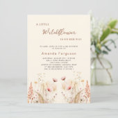 Een klein wildflower meisje boho Baby shower Kaart (Staand voorkant)