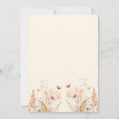 Een klein wildflower meisje boho Baby shower Kaart (Achterkant)