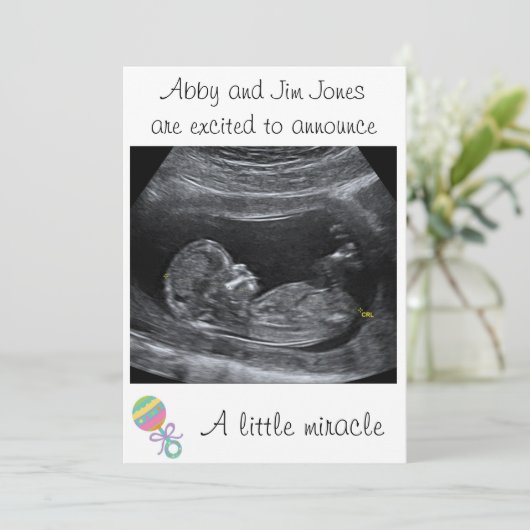 Een klein wonder ~ Zwangerschap Aankondiging (Staand voorkant)