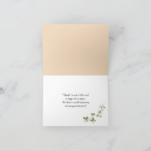 Een klein woord bedankkaart (Binnen)