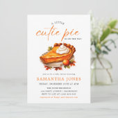 Een Klein Zoet Pindakoekje Pompoen Herfst Baby Sho Kaart (Staand voorkant)