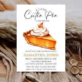 Een Klein Zoete Piekje Pompoen Herfst Baby Shower  Kaart