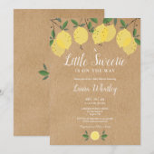 Een Klein Zoetjes Landelijke Citroen Baby Shower Kaart (Voorkant / Achterkant)