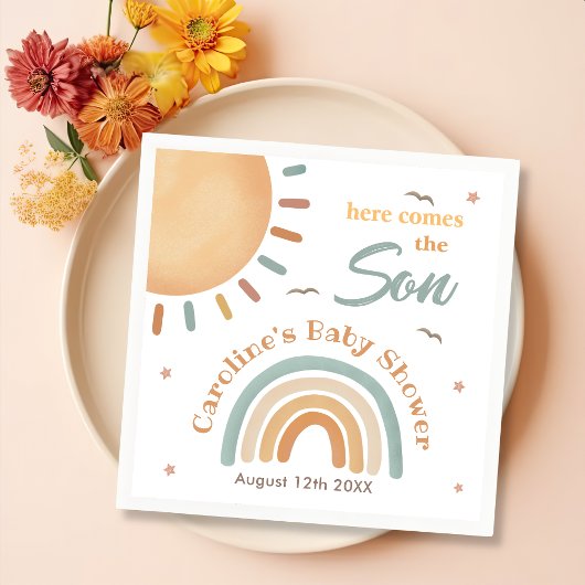 Een klein zonneschijn Baby shower hier komt de zoo Servet
