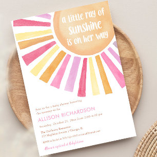 Een klein zonnestraaltje is op weg naar het baby s kaart