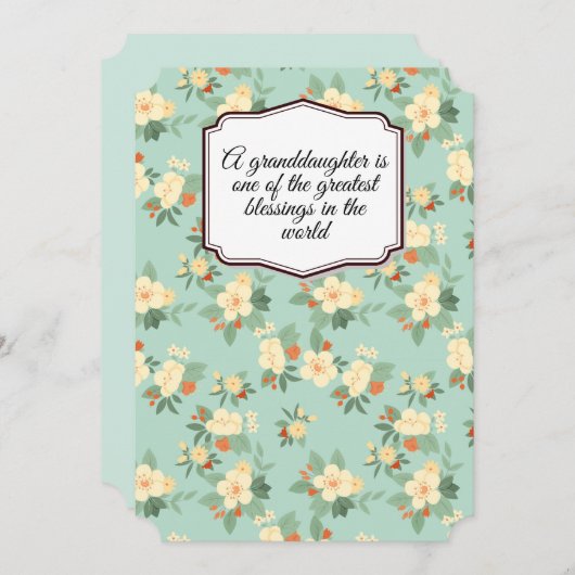 Een kleindochter is een van de grootste zegeningen feestdagenkaart (Voorkant / Achterkant)