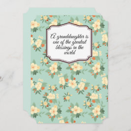 Een kleindochter is een van de grootste zegeningen feestdagenkaart