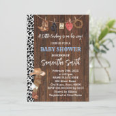 Een Kleine AA Cowboy Is Op Weg Western Baby Shower Kaart (Staand voorkant)