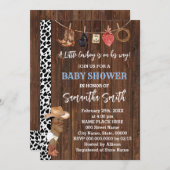 Een Kleine AA Cowboy Is Op Weg Western Baby Shower Kaart (Voorkant / Achterkant)