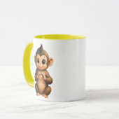 Een kleine aap die van je houdt mok (Voorkant links)