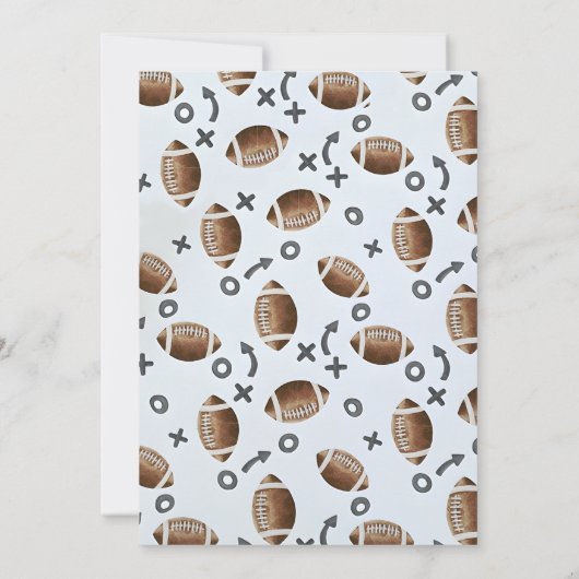 Een kleine All Star American football Baby shower Kaart (Achterkant)