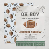 Een kleine All Star American football Baby shower Kaart (Voorkant / Achterkant)