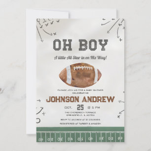 Een kleine All Star American football Baby shower Kaart