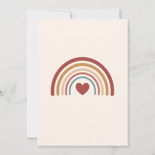 Een kleine Baby is op weg naar Boho Gender Reveal Kaart (Achterkant)