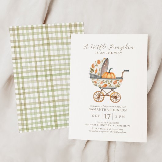 Een kleine Baby shower in de herfst Kaart