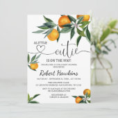 Een kleine Baby shower uitnodiging (Staand voorkant)