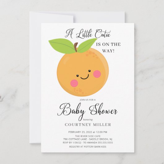 Een kleine Baby shower uitnodiging (Voorkant)