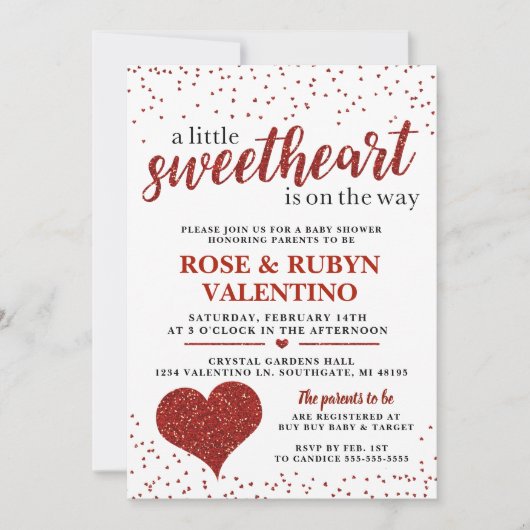 Een kleine Baby shower uitnodiging (Voorkant)