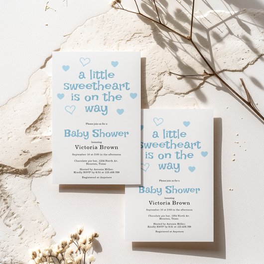 Een kleine Baby shower-uitnodiging voor een kleine Kaart