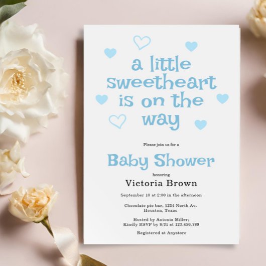 Een kleine Baby shower-uitnodiging voor een kleine Kaart