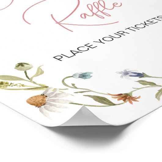 Een kleine Baby shower van wilde bloemen Poster (Hoek)