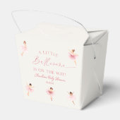 Een kleine ballerina roze ballet Baby shower Bedankdoosjes (Achterkant)