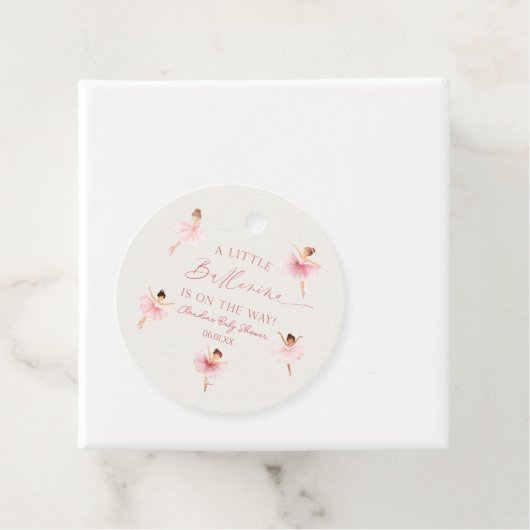 Een kleine ballerina roze ballet Baby shower Bedankjes Labels (In situ)
