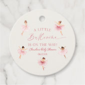 Een kleine ballerina roze ballet Baby shower Bedankjes Labels (Voorkant)