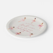 Een kleine ballerina roze ballet Baby shower Papieren Bordje (Gekanteld)
