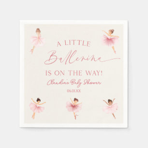 Een kleine ballerina roze ballet Baby shower Servet