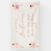 Een kleine ballerina roze ballet Baby shower Spandoek (Verticaal)