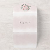 Een kleine ballerina Waterverf meisje Baby shower All In One Uitnodiging (Buitenkant)