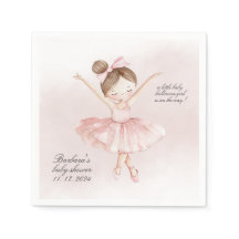 Een kleine ballerina Waterverf meisje Baby shower