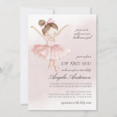 Een kleine ballerina Waterverf meisje Sip en See Kaart (Voorkant)