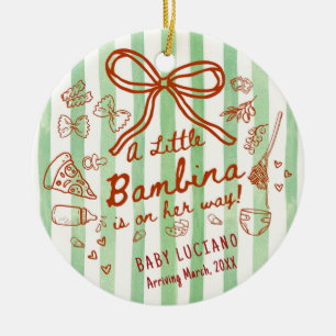 Een kleine Bambina Komt Eraan Keramisch Ornament