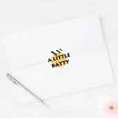 Een kleine Batty Bats en Moon Ronde Sticker (Envelop)