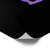 Een kleine Batty Funny Baby Bat Pun Dark BG Poster (Hoek)