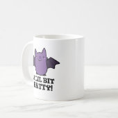 Een kleine Batty Funny Baby Bat Pun Koffiemok (Voorkant links)