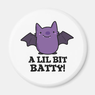 Een kleine Batty Funny Baby Bat Pun Magneet