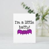Een kleine Batty Halloween T-shirts en cadeautjes Briefkaart (Staand voorkant)
