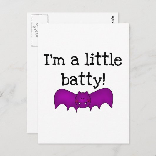 Een kleine Batty Halloween T-shirts en cadeautjes Briefkaart (Voorkant / Achterkant)
