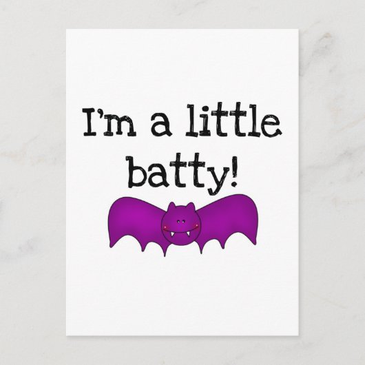 Een kleine Batty Halloween T-shirts en cadeautjes Briefkaart (Voorkant)