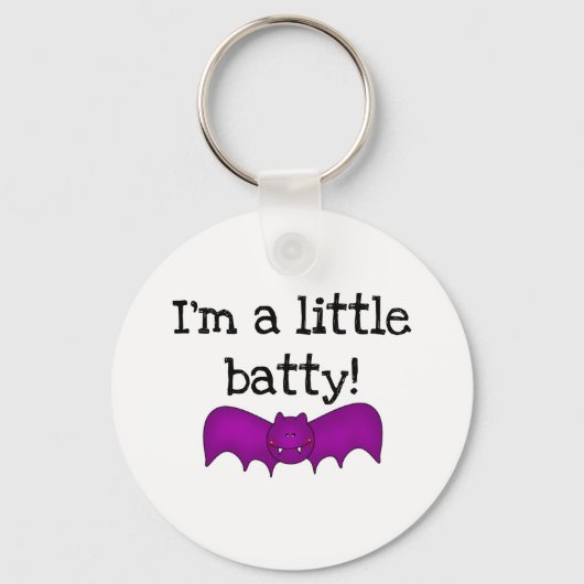 Een kleine Batty Halloween T-shirts en cadeautjes Sleutelhanger (Voorkant)