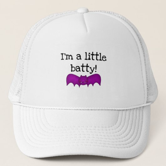 Een kleine Batty Halloween T-shirts en cadeautjes Trucker Pet (Voorkant)