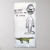 "EEN KLEINE BEELD MET EEN LIZARD EN EEN INZEEBLAD" POSTER (Voorkant)