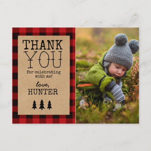 Een kleine Beer verjaardag Dank je Briefkaart (Voorkant)