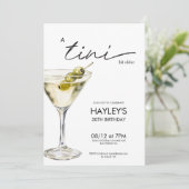 Een kleine beetje ouder vuile martini verjaardag kaart (Staand voorkant)