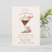 Een kleine beetje oudere bloemenespresso Martini v Kaart (Staand voorkant)