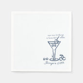 Een kleine beetje oudere cocktail verjaardag servet (Voorkant)