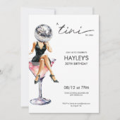 Een kleine beetje oudere Disco Martini verjaardag Kaart (Voorkant)